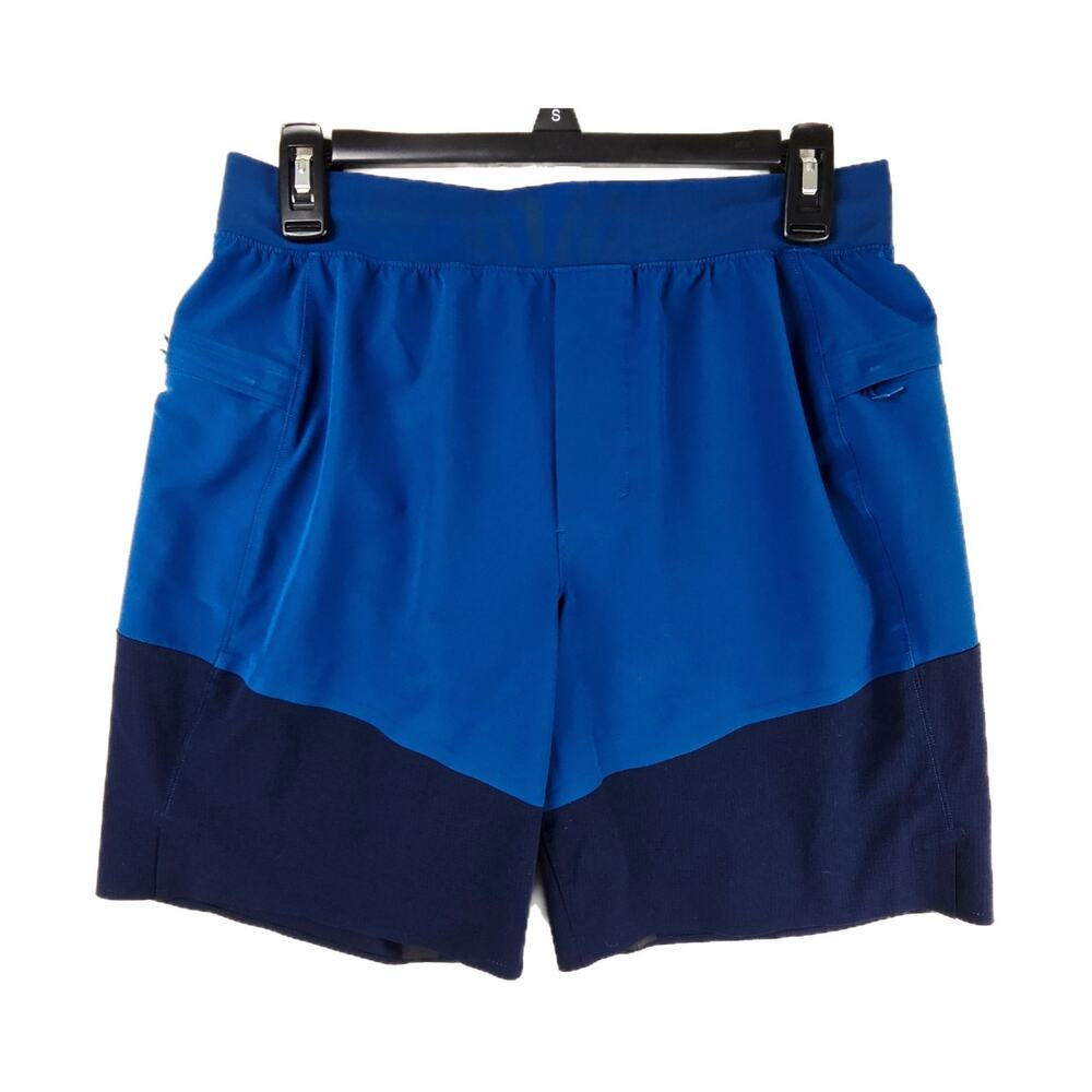 Lululemon Shorts Mens Medium Blue Namaste At The Beach 8" Inseam Hybrid Lined